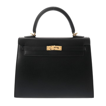 エルメス ケリー 25 外縫い 2WAY ブラック タデラクト レディース バッグ 【bag】