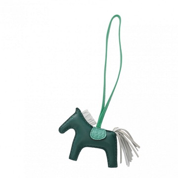 エルメス ロデオ タッチ PM バッグチャーム マラカイト/ミント/ブループリュム アニョーミロ/アリゲーターマット ユニセックス 【other】