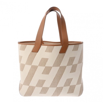 エルメス H アン ビエ GM エクリュ/ゴールド トワルアッシュ/ヴォースイフト ユニセックス バッグ 【bag】