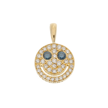 アイファニー スマイル ダイヤ ブルーダイヤ K18イエローゴールド YG レディース ジュエリー 【jewelry】