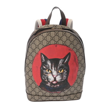 グッチ GGスプリーム ミスティックキャット バックパック グレージュ系 495621 GGスプリームキャンバス ユニセックス バッグ 【bag】