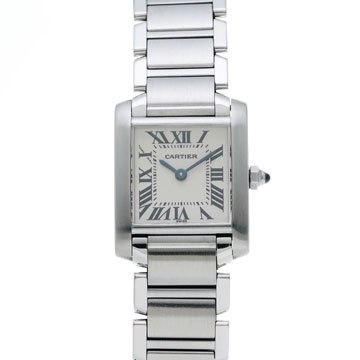 カルティエ タンク フランセーズ SM W51008Q3 ホワイト レディース 時計 【wristwatch】