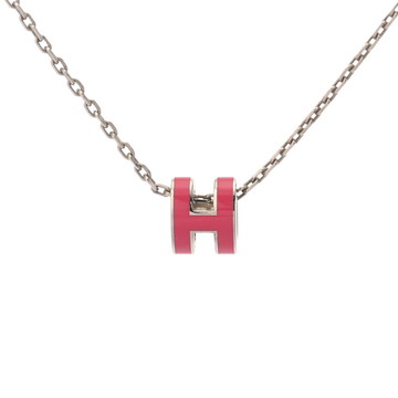 エルメス ポップアッシュ ミニ ネックレス シルバー金具/ピンク GP レディース ジュエリー 【jewelry】