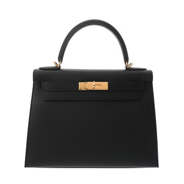 エルメス ケリー 28 外縫い 2WAY ブラック ヴォーエプソン レディース バッグ 【bag】