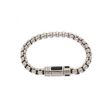 ルイヴィトン モノグラムエクリプス チェーンモノグラム 黒/シルバー金具 M62592 メタル メンズ ジュエリー 【jewelry】