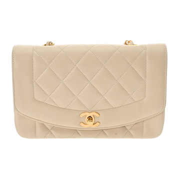 シャネル マトラッセ ダイアナ チェーンショルダー 22cm ベージュ A01164 ラムスキン レディース バッグ 【bag】