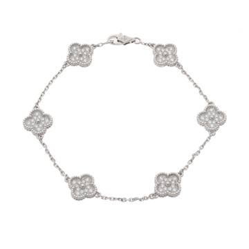 ヴァンクリーフ＆アーペル スウィートアルハンブラブレス VCAR085700 K18ホワイトゴールド WG レディース ジュエリー 【jewelry】
