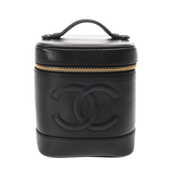 シャネル 縦型バニティ ブラック A01998 キャビアスキン レディース バッグ 【bag】