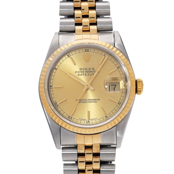 ロレックス デイトジャスト 16233 シャンパン メンズ 時計 【wristwatch】
