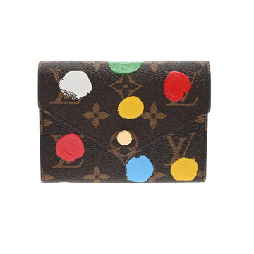 ルイヴィトン モノグラム ポルトフォイユヴィクトリーヌ 草間彌生コラボ ブラウン M81865 モノグラムキャンバス ユニセックス 財布 【purse】