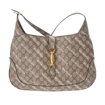 グッチ GGスプリーム ジャッキー 1961 ザハッカープロジェクト バレンシアガコラボ ベージュ 636710 GGスプリームキャンバス レディース バッグ 【bag】