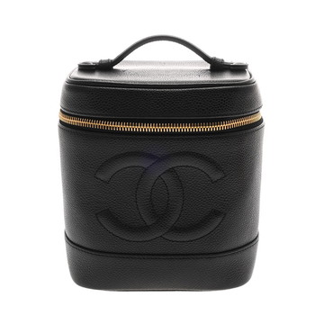 シャネル 縦型バニティ ブラック A01998 キャビアスキン レディース バッグ 【bag】
