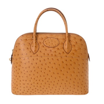 エルメス ボリード37 ナチュラル オーストリッチ レディース バッグ 【bag】