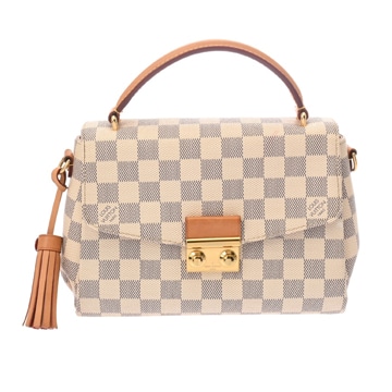 ルイヴィトン ダミエアズール クロワゼット 2WAY ホワイト/ピンク N41581 ダミエキャンバス レディース バッグ 【bag】