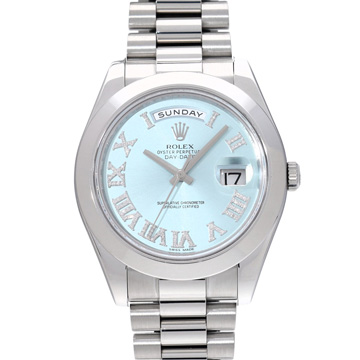 ロレックス デイデイト II 218206 アイスブルー/ダイヤモンド メンズ 時計 【wristwatch】