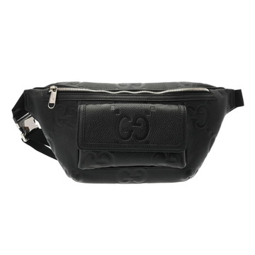 グッチ GGエンボス ベルトバッグ  ブラック 645093 レザー メンズ バッグ 【bag】
