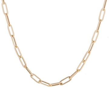 ノーブランド 中空デザイン 50cm チェーン ゴールド K18イエローゴールド YG ユニセックス ジュエリー 【jewelry】