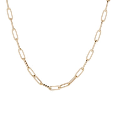 ノーブランド 中空デザイン 50cm チェーン ゴールド K18イエローゴールド YG ユニセックス ジュエリー 【jewelry】