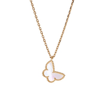 ヴァンクリーフ＆アーペル スウィート アルハンブラ パピヨン シェル K18イエローゴールド YG レディース ジュエリー 【jewelry】