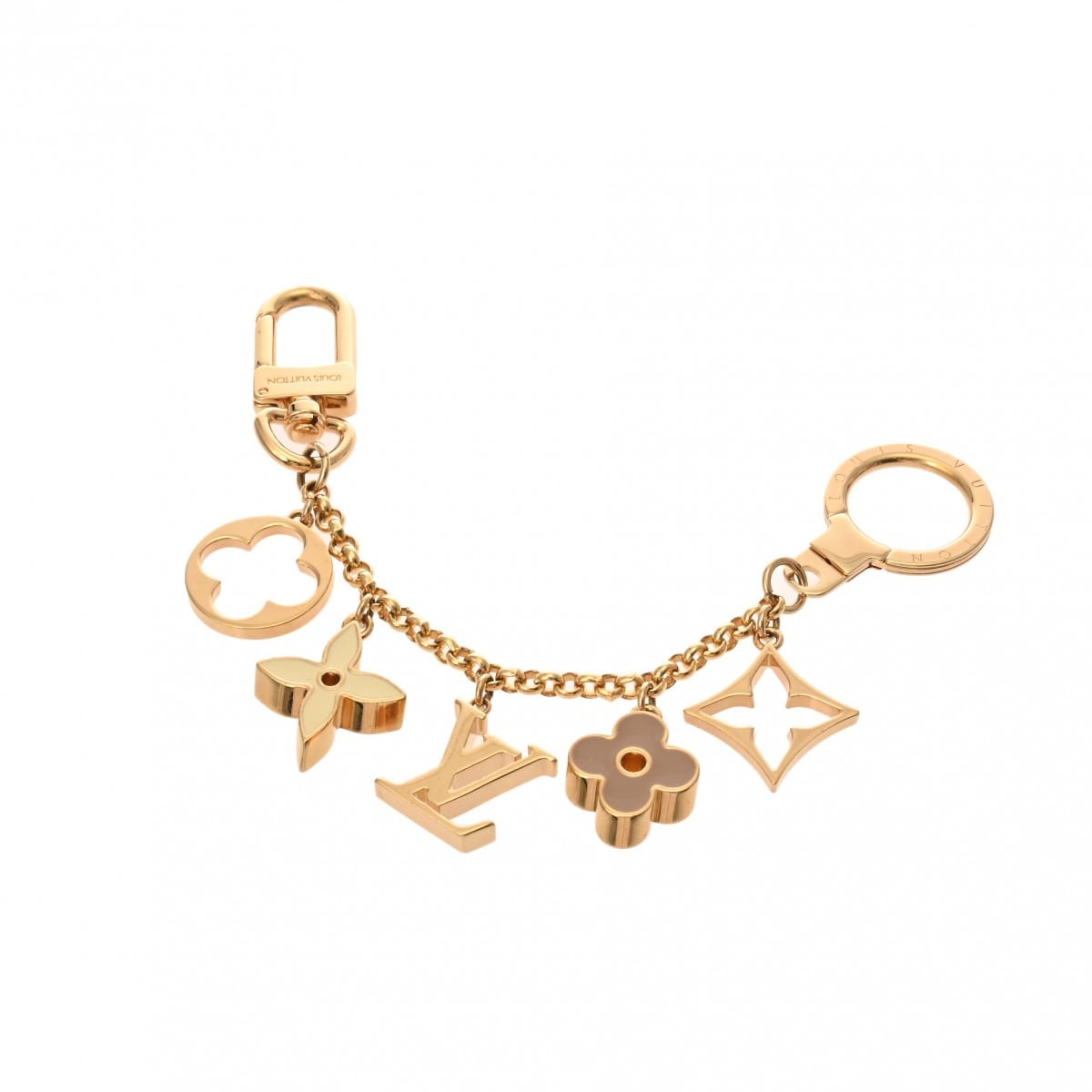 ルイヴィトン フルール ドゥ モノグラム バッグチャーム チェーン ゴールド M65111 GP ユニセックス 【other】