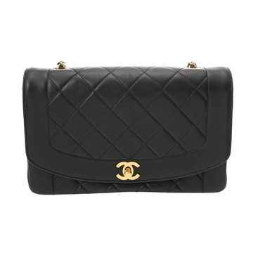 シャネル マトラッセ ダイアナ 25cm チェーンショルダー ブラック A01165 ラムスキン レディース バッグ 【bag】