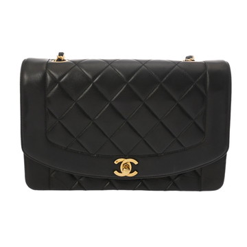 シャネル マトラッセ ダイアナ 25cm チェーンショルダー ブラック A01165 ラムスキン レディース バッグ 【bag】