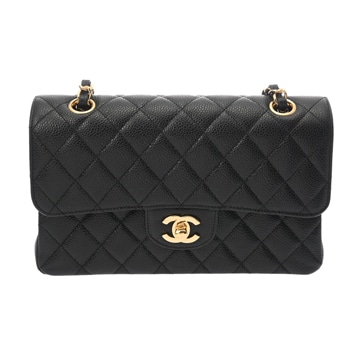 シャネル マトラッセ Wフラップ チェーンショルダー 23cm  ブラック A01113 キャビアスキン レディース バッグ 【bag】