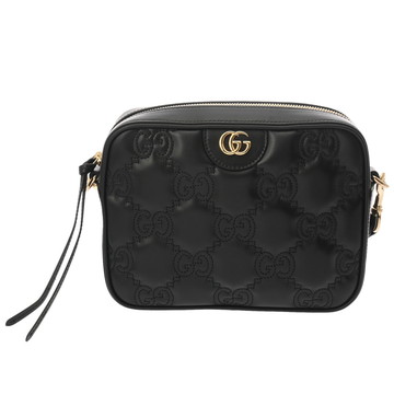 グッチ GGマトラッセ スモールショルダーバッグ ブラック 702234 レザー レディース バッグ 【bag】