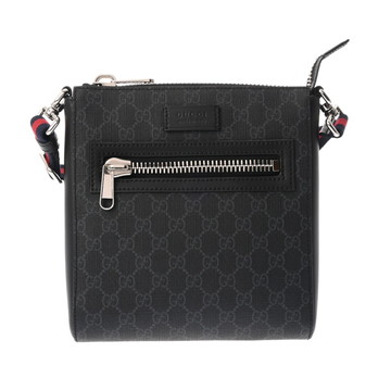 グッチ GGスプリーム スモールメッセンジャーバッグ ブラック 523599 GGスプリームキャンバス/レザー メンズ バッグ 【bag】