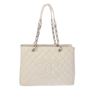 シャネル GST グランドショッピングトート ホワイト A50995 キャビアスキン レディース バッグ 【bag】