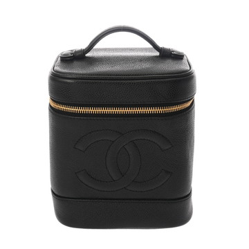 シャネル 縦型バニティ ブラック A01998 キャビアスキン レディース バッグ 【bag】