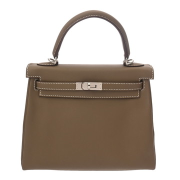 エルメス ケリー25 内縫い エトゥープ ヴォースイフト レディース バッグ 【bag】