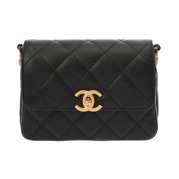 シャネル マトラッセ チェーン ミニ フラップバッグ ブラック AS4907 キャビアスキン レディース バッグ 【bag】