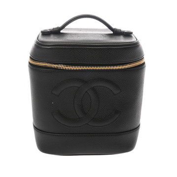シャネル 縦型バニティ ブラック A01998 キャビアスキン レディース バッグ 【bag】