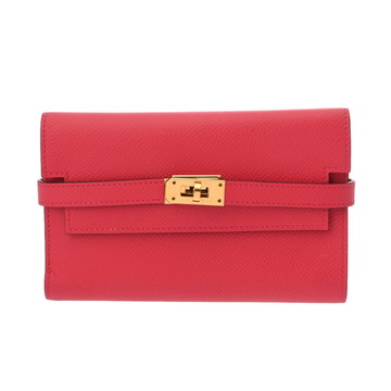 エルメス ケリーウォレット ミディアム ローズエクストリーム ヴォーエプソン レディース 財布 【purse】