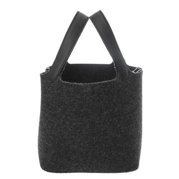 エルメス ピコタンロック PM グレー/ブラック フェルト/ヴォースイフト レディース バッグ 【bag】