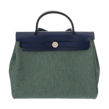 エルメス エールバッグジップ MM 2WAY ブルーインディゴ トワルGM/ヴァッシュハンター ユニセックス バッグ 【bag】