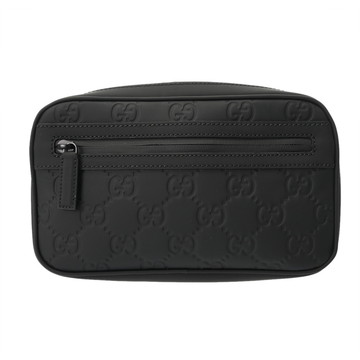 グッチ GG柄 ベルトバッグ ブラック 771422 レザー/GGラバーエフェクト メンズ バッグ 【bag】
