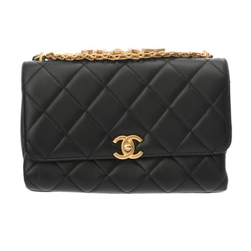 シャネル マトラッセ スモールフラップバッグ  ブラック ラムスキン/ラインストーン レディース バッグ 【bag】