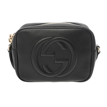 グッチ ソーホー インターロッキングG フリンジショルダー ブラック 308364 レザー レディース バッグ 【bag】