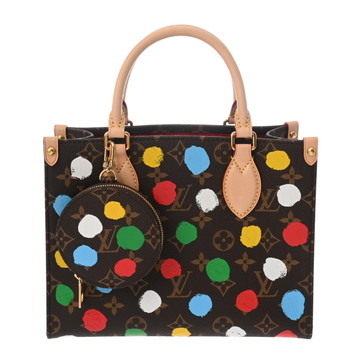 ルイヴィトン モノグラム オンザゴー PM 草間彌生コラボ ブラウン M46380 モノグラムキャンバス レディース バッグ 【bag】