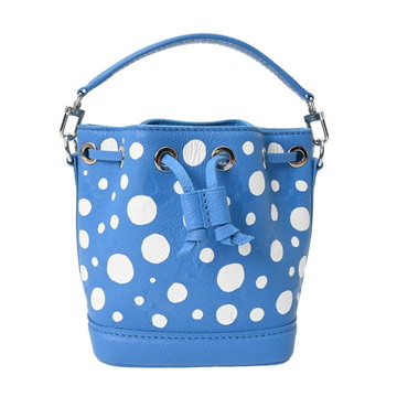 ルイヴィトン モノグラムアンプラント ナノノエ LV×YK 草間彌生 2WAY ブルークレール M81985 レザー ボーイズ バッグ 【bag】