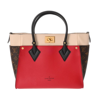 ルイヴィトン モノグラム オンマイサイド MM ルージュピラット M53824 カーフレザー/モノグラムキャンバス レディース バッグ 【bag】