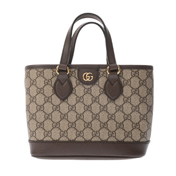 グッチ GGスプリーム オフィディア スモール トートバッグ ベージュ/エボニー 811716 GGスプリームキャンバス/レザー レディース バッグ 【bag】