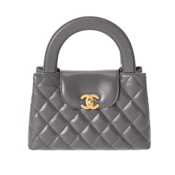 シャネル マトラッセ ミニショッピングバッグ グレー AS4416 カーフ レディース バッグ 【bag】