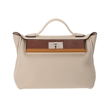 エルメス サックヴァンキャトル 24/24 クレ/ナタ/ボルドー/セサミ トゴ/ヴォースイフト/アリゲーターマット レディース バッグ 【bag】