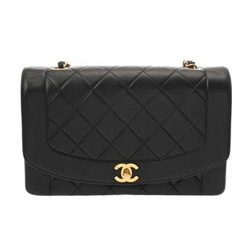 シャネル ダイアナ 25cm チェーンショルダー ブラック A01165 ラムスキン レディース バッグ 【bag】
