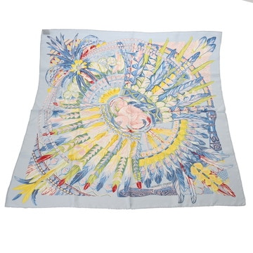 エルメス カレ90 DANSE PACIFIQUE ブルー/マルチ シルク100％ レディース 【other】