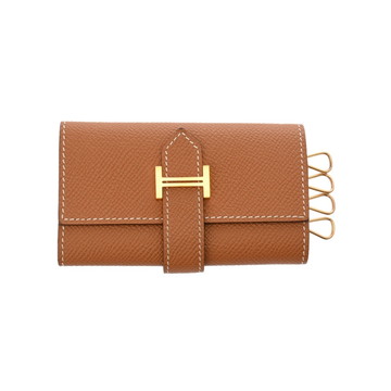 エルメス ベアン 4連キーケース ゴールド ヴォーエプソン ユニセックス 【other】