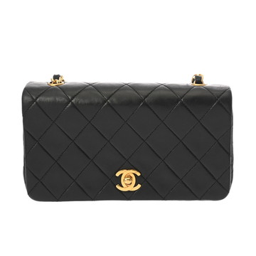 シャネル マトラッセ チェーンショルダー 19cm ブラック ラムスキン レディース バッグ 【bag】